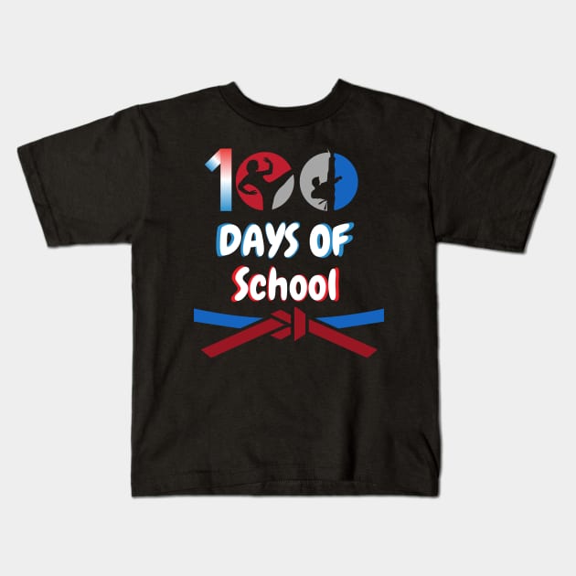 100th day taekwondo schools Kids T-Shirt by ibra4work